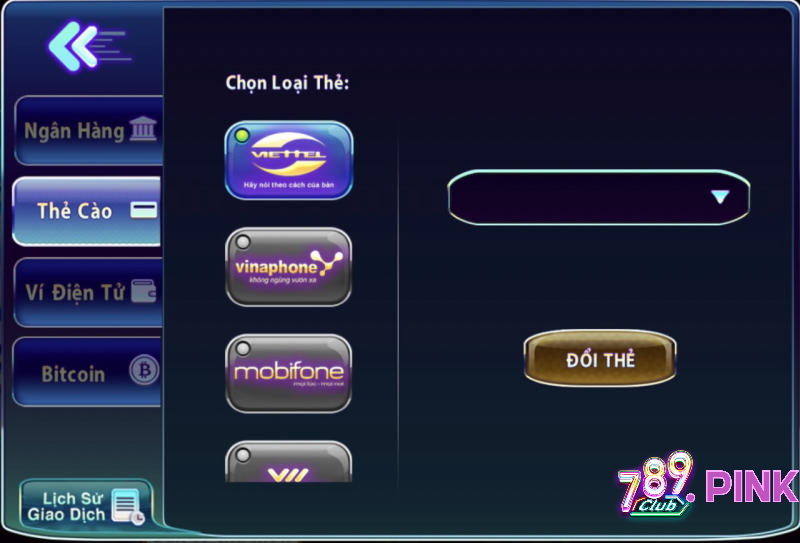 Rút thẻ cào 789club